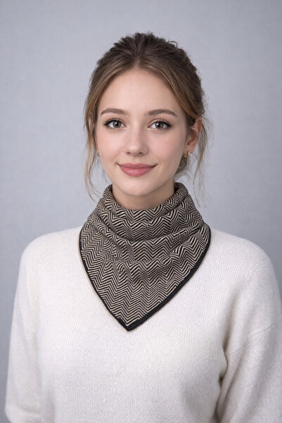 Sebir Moda Herringbone Patterned Knitwear Scarf