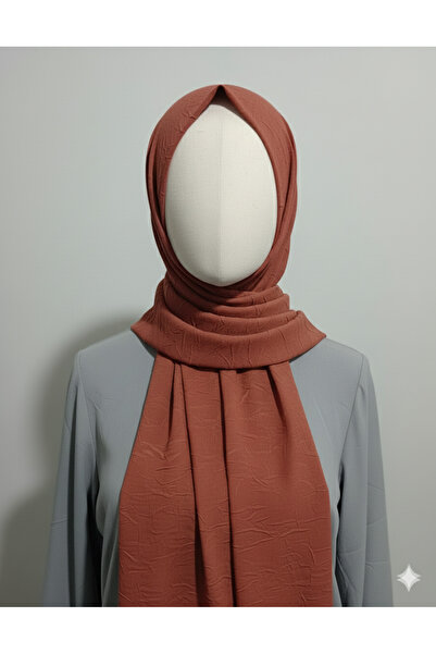 karanfil TESETTÜR KADIN KİREMİT RENGİ BAMBU KRAŞ ŞAL