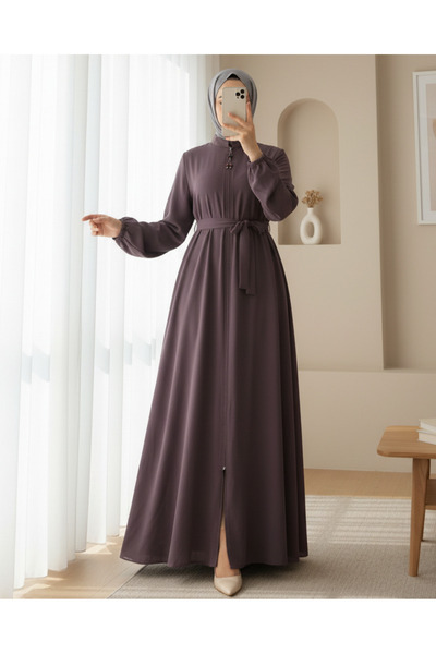 HİJABAYA Ферраза з блискавкою, еластичний пояс, пояс з ременем, шовкова хустк...