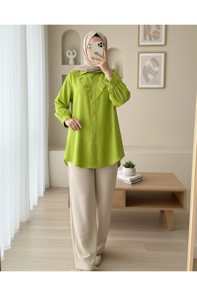 HİJABAYA Πουκάμισο με μοτίβο V στο μπροστινό μέρος