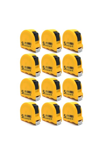 Dekor شريط قياس حسن 5 متر × 25 ملم 12 قطعة