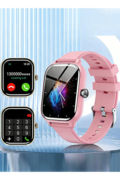 X SPRING ساعة ذكية مقاومة للماء باللون البنفسجي، شاشة 1.68 بوصة، مكالمات صوتي...