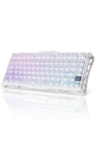 Gravastar Mercury K1 Lite RGB Kablosuz Mekanik Gaming Klavye, İngilizce Q, Crystal Aurora