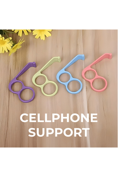 Generic Flexible phone holder, 4 pieces in distinctive colors, suitable for all smartphones