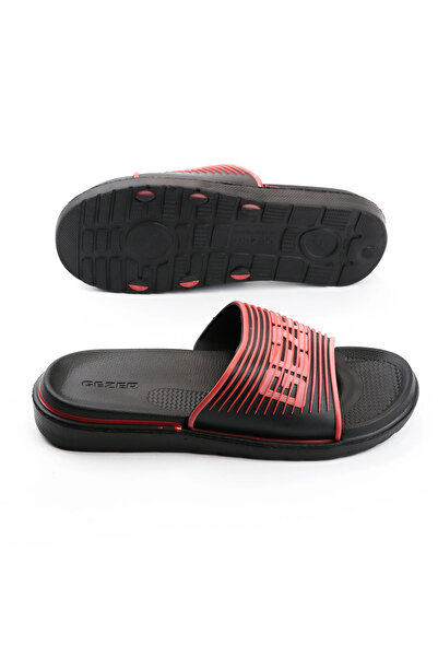 GEZER Erkek Rahat Taban Lüx Banyo Balkon Havuz Plaj Terlik Kırmızı