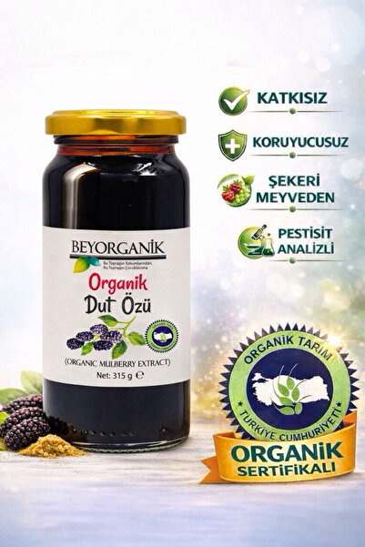 BEYORGANİK Organik Dut Özü 315gr (PESTİSİT VE AĞIR METAL ANALİZLİ)