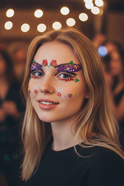 TAKIŞTIR Yapışkanlı Yüz Dövme Tattoo