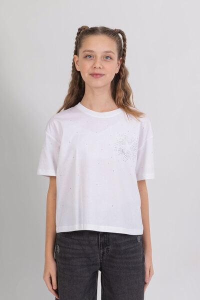 DMB BOYS & GIRLS تي شيرت بناتي مطبوع عليه نجوم من Caren Kids