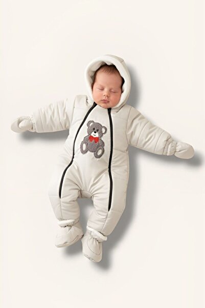 Cicix Çaren Kids- İçi Kürk Astar, Çift Fermuar, Patik-Eldivenli, Kapüşonlu Un...