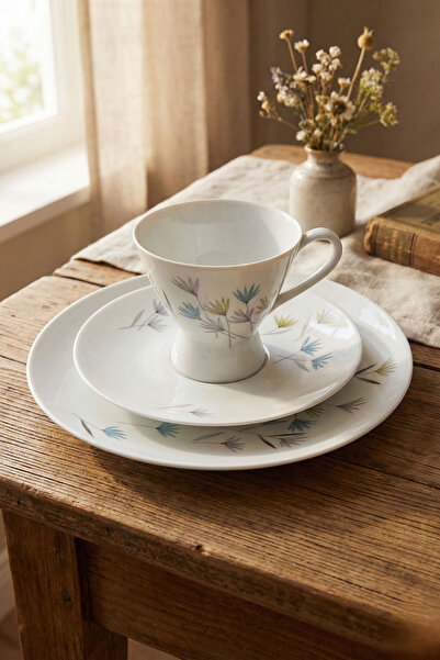 Rosenthal طقم فناجين شاي/قهوة مع صحون من البورسلين الألماني من سيلب، 3 قطع، 150 مل