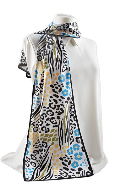 Modabutik I8 Zebra ve Leopar Desenli Fular 30x140