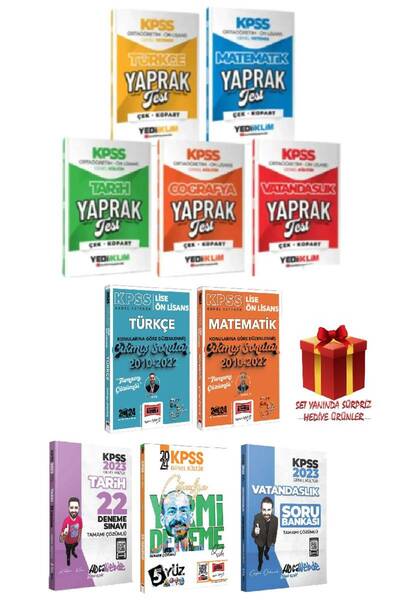 Yediiklim Yayınları 2026 Yediiklim KPSS Ortaöğretim-Ön Lisans Yaprak Test Set...