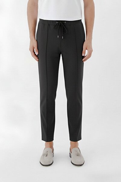 Sabri Özel Antrasit Slim Fit Yandan Cepli Jogger Pantolon