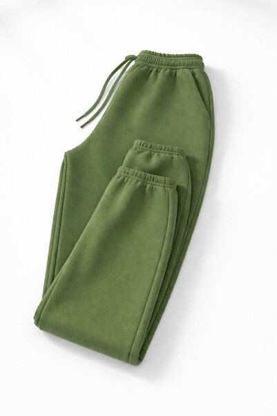 MARKATEM بنطلون جوجر بخصر مطاطي ورباط، مصنوع من خيطين، بقصة مريحة