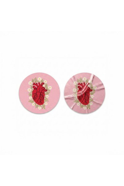 koliciabla 'Heart' Love Sticker Label (4X4Cm) - 54 Pieces |   Modern Signature of Love