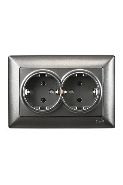 Günsan Visage Füme İkili Topraklı Priz