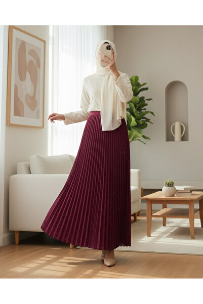 HİJABAYA Stone Pleated Skirt