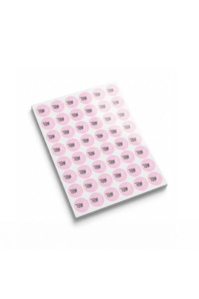 koliciabla Pastel Pink'Thank You' Sticker (4X4Cm) - 48 Pieces |   The Simplest Form of Elegance