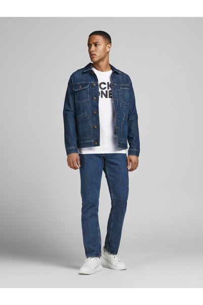 Jack & Jones Jack jones men's crew neck t-shirt with text 12151955