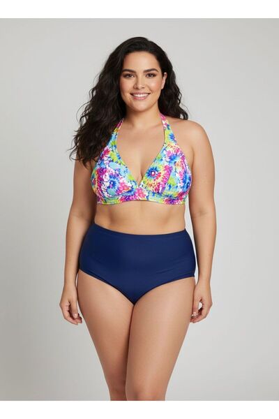 FUNELLA Батик з візерунком, висока талія, зав'язка на шиї, стильний комплект ...