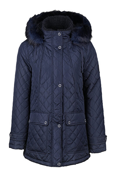 Tommy Hilfiger Women's Hooded Coat Tw2Mp277-Navy