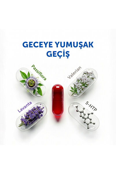 MFM NUTRACEUTICALS MFM Nutranight 5-HTP ve Bitki Ekstreleri İçeren 30 Bitkisel Kapsül