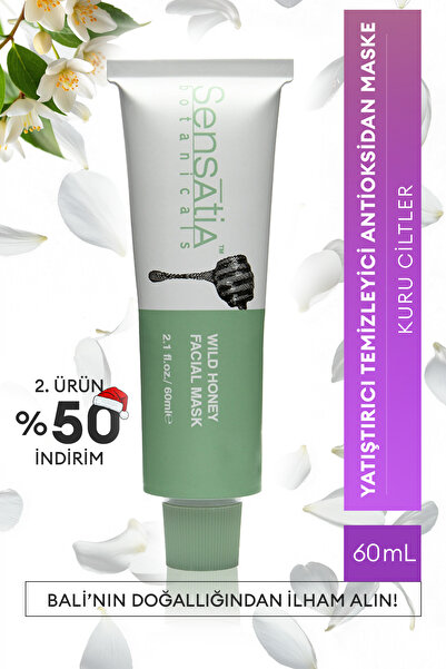 Sensatia Botanicals Antioksidan Yatıştırıcı Temizleyici Doğal Yüz Maskesi 60ml - Bali Kır Çiçeği Balı - Wild Honey