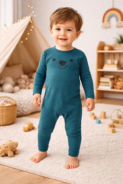 Milk & Muffin PETROL YEŞİLİ UZUN KOLLU BEBEK TULUM