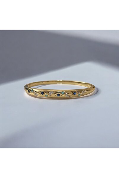 HOUSEKİ 14k Renginde Taş İşlemeli Kelepçe