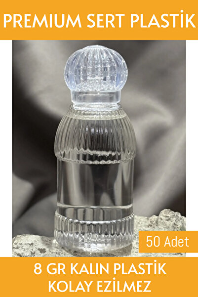 Sizeuyduk 50 Adet 50 ml Plastik Şişe Kapaklı Şeffaf Hediyelik Doldurulabilir Şişe YM23TAC