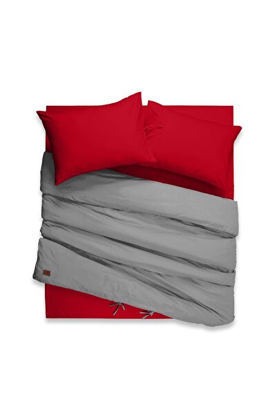 Sabia طقم غطاء لحاف مزدوج من القطن 100%، 62 خيطًا، مقاس 150×200 سم مع ملاءة م...