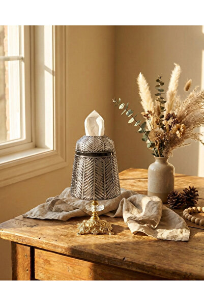 AKDEN STORE حامل مناديل المائدة المزخرف بالكريستال / حامل مناديل تقديم منظم للدعوات