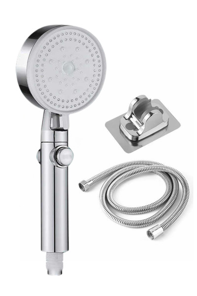 clickzu Σετ ντους 6 λειτουργιών, κεφαλή ντους υψηλής πίεσης και κουμπί διακοπ...