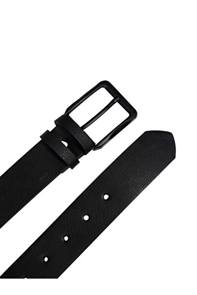 Mia Belt Men's Belt Black Faux Leather Width: 4 cm Suitable for Jeans and Canvas Pants.
