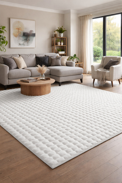 KEVLİNE Bubble Salon Mutfak Çocuk Odası Yolluk Kaymaz Taban Halı