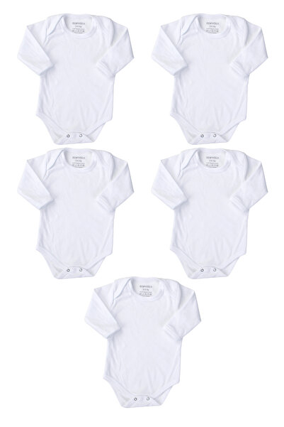 ecowoco Organic Long Sleeve Bodysuit 5 Pieces (with Extension Attachment as a...