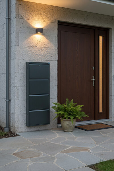 LICCIA Metal Ayakkabılık 4 lü Antrasit Kilitli Model