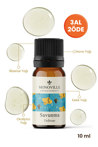 Monoville Savunma Uçucu Yağ Karışımı 10 ml %100 Doğal (Defence Essential Oil ...