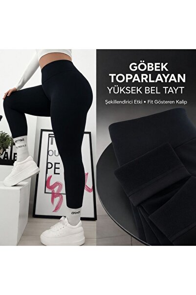 SMAC Kadın Yüksek Bel Toparlayıcı Termal Polarlı Spor Tayt