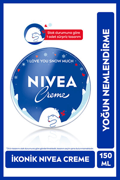 NIVEA Creme Nemlendirici Bakım Kremi 150 ml,Eucerit, El,Yüz,Vücut İçin,Paraben İçermez, Tüm Cilt Tipleri