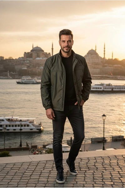 YusGos Men's Wind and Waterproof Transitional Sports Coat