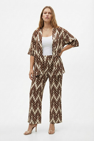 Mivoon Costum din două piese Kimono cu pantaloni din țesătură Bürümcük