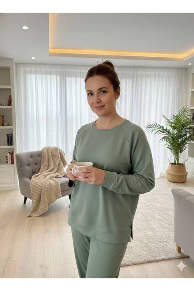 LİMİSSİ Women's Modal Fabric 100% Cotton Elastic Leggings Tracksuit Set