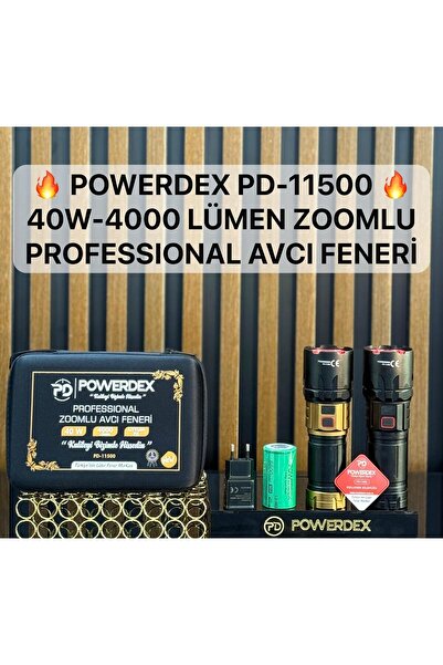powerdex Pd-11500 40w 4000 Lümen Profesyonel Zoomlu Avcı El Feneri