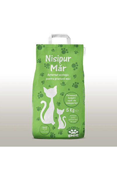 Nisipur Litieră pentru pisici cu mere, 5 kg