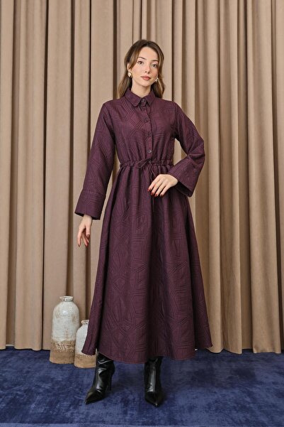 Loreen Kadın Belden Tünelli Kapitone Elbise - 20713ELB - DAMSON