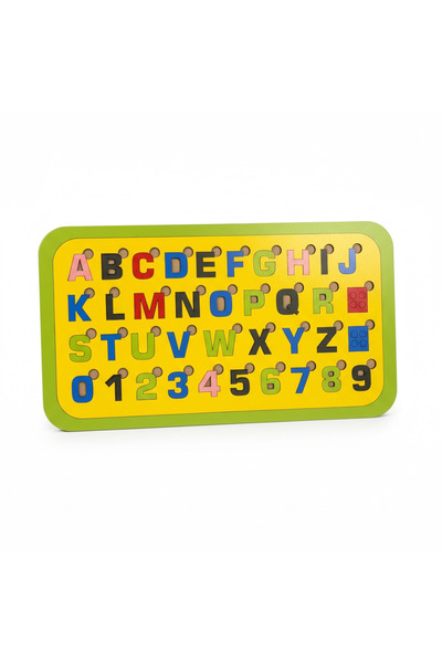 Pemina Büyük Harfli Alfabe ve Sayılı Yapboz (3 mm MDF)