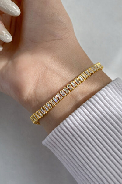 Owentis سوار باجيت ذهبي من الفولاذ المقاوم للصدأ - لا يبهت -