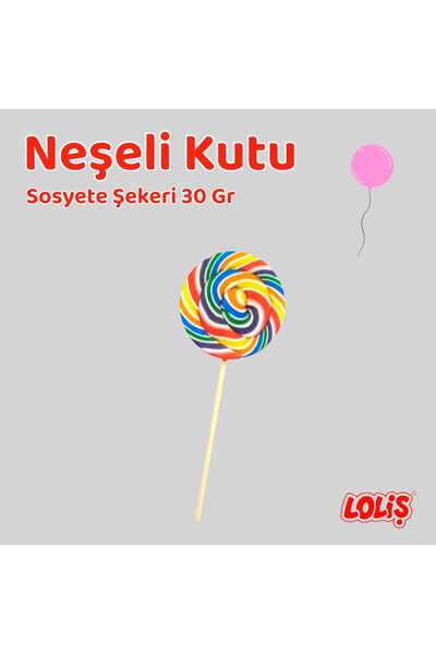 LOLİŞ Sosyete Şekeri 30 gr (24’lü Neşeli Kutu) | Lolipop Şeker–Parti, Doğum G...