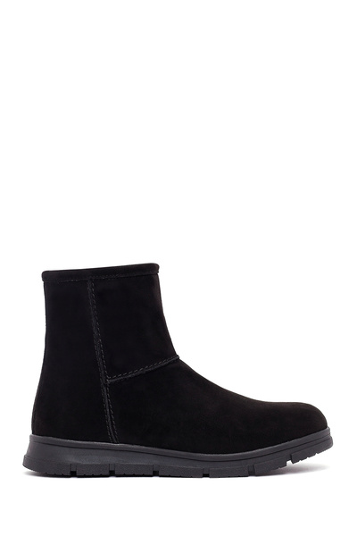 Derimod Kadın Siyah Fermuarlı Süet Teddy Bot 25WFE250910